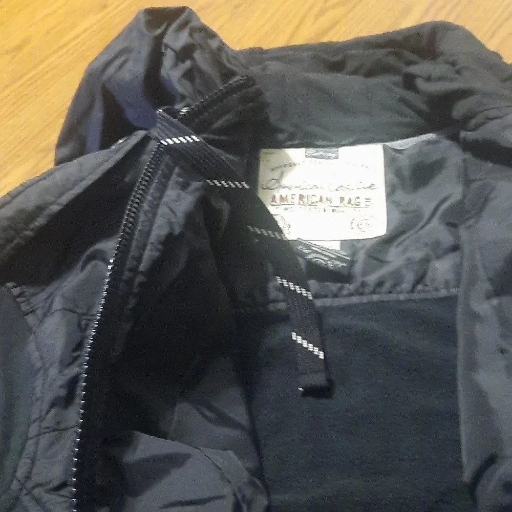 American Rag hooded jacket with nylon accents size large